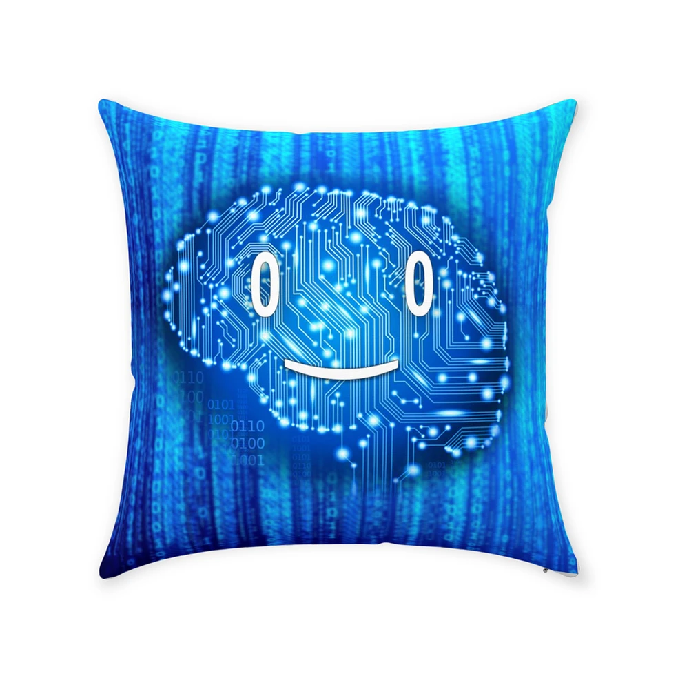 Blue Sciencephile AI pillow